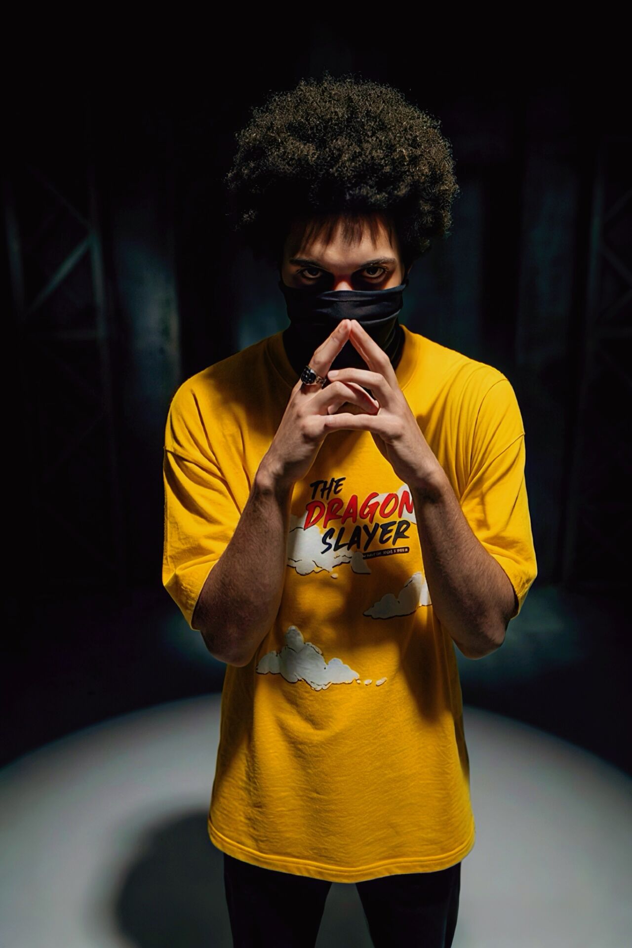 The Dragon Slayer puff print oversized tshirt in premium terry cotton – heavy GSM streetwear tee